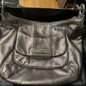 Coach handbag in pewter